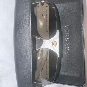 Versace White and Gold Sunglasses